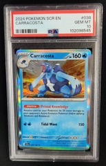 PSA 10 GEM MINT Carracosta 038/142 Stellar Crown Pokemon Graded Card